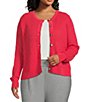 Investments Plus Size Charlotte Crew Neck Long Sleeve Button Front Cardigan - Image 3