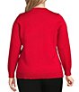Investments Plus Size Jeweled V-Neck Long Sleeve Pullover Top - Image 2