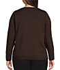 Investments Plus Size Long Sleeve Button Cuff Crew Neck Sweater - Image 2