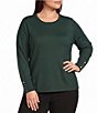 Investments Plus Size Long Sleeve Button Cuff Crew Neck Sweater - Image 4