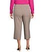 Investments Plus Size Park Ave Pull On Wide Leg Crop Pants, Color:Houndstooth Windowpane - Image 2