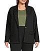 Investments Plus Size Performance Traveler Long Sleeve One Button Notch Lapel Blazer - Image 1
