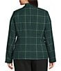 Investments Plus Size Pine Grove Plaid Long Sleeve Button Front Blazer - Image 2
