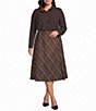 Investments Plus Size Pinecone Plaid Pull-On Ponte Maxi Skirt - Image 3