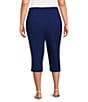 Investments Plus Size Pull-On Pintuck Capri Pants - Image 2