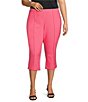 Investments Plus Size Pull-On Pintuck Capri Pants - Image 4