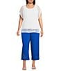 Investments Plus Size Short Sleeve Crew Neck Open Stitch Top - Image 3