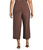 Investments Plus Size Soft Separates Elastic Waist Wide Leg Pull-On Crop Pants - Image 2