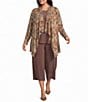 Investments Plus Size Soft Separates Elastic Waist Wide Leg Pull-On Crop Pants - Image 3