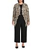 Investments Plus Size Soft Separates Leopard Print Long Sleeve Open Front Jacket - Image 1