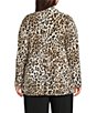 Investments Plus Size Soft Separates Leopard Print Long Sleeve Open Front Jacket - Image 2