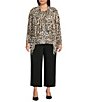 Investments Plus Size Soft Separates Leopard Print Long Sleeve Open Front Jacket - Image 3