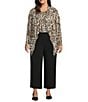 Investments Plus Size Soft Separates Leopard Print Long Sleeve Open Front Jacket - Image 4