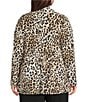 Investments Plus Size Soft Separates Leopard Print Long Sleeve Open Front Jacket - Image 2