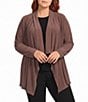 Investments Plus Size Soft Separates Long Sleeve Open Front Jacket - Image 1