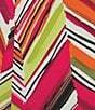 Investments Plus Size Soft Separates Multi Broken Chevron Elastic Waist Coordinating Pull-On Crop Pants, Color:Multi Broken Chevron - Image 4