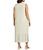 Investments Plus Size Soft Separates Sleeveless Crew Neck Crochet Midi Dress, Color:Natural - Image 4