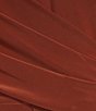 Color:Brandy Brown - Image 3 - Plus Size Soft Separates V-Neck 3/4 Sleeve Faux Wrap Midi Dress