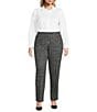 Investments Plus Size Static Grid 5TH AVE fit Straight Leg Tummy Control Pants, Color:Static Grid - Image 3