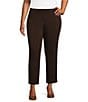 Color:Mole - Image 1 - Plus Size the 5TH AVE fit Elite Stretch Ankle Straight Pants