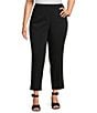 Color:Black - Image 1 - Plus Size the 5TH AVE fit Elite Stretch Ankle Straight Pants