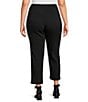 Color:Black - Image 2 - Plus Size the 5TH AVE fit Elite Stretch Ankle Straight Pants