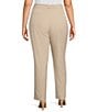 Color:Heathered Humus - Image 2 - Plus Size the 5TH AVE fit Heathered Humus Tummy Control Straight Leg Pants