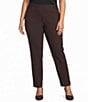 Investments Plus Size the PARK AVE Fit Pull-On Mid Rise Straight Leg Pants - Image 1