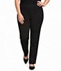 Investments Plus Size the PARK AVE fit Pull-On Mid-Rise Straight Leg Pants - Image 1