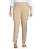 Color:Humus - Image 1 - Plus Size the PARK AVE fit Pull-On Straight Leg Pants