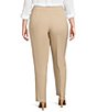 Color:Humus - Image 2 - Plus Size the PARK AVE fit Pull-On Straight Leg Pants