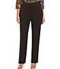 Color:Coffee - Image 1 - Plus Size the PARK AVE fit Pull-On Straight Leg Pants