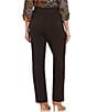 Color:Coffee - Image 2 - Plus Size the PARK AVE fit Pull-On Straight Leg Pants