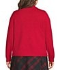 Investments Plus Size V-Neck Long Sleeve Bow Sweater - Image 2