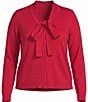 Investments Plus Size V-Neck Long Sleeve Bow Sweater - Image 5