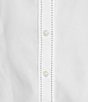Investments Plus Size White Woven Long Sleeve Point Collar Button Front Top, Color:White - Image 6