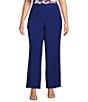 Investments Plus Size Wide Leg Cargo Pants, Color:Bellwether Blue - Image 1