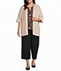 Investments Plus Size Wide Leg Pull-On Twill Crop Pants - Image 5