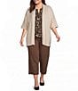 Investments Plus Size Wide Leg Pull-On Twill Crop Pants - Image 3