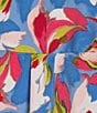 Investments Plus Size Woven Whimsy Floral Stripe 3/4 Sleeve Point Collar Button Front Split Cuff Top, Color:Whimsy Floral Stripe - Image 6