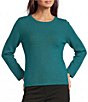 Investments Ribbed Knit Crew Neck Long Sleeve Sweater - Image 1