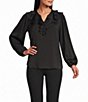 Investments Ruffle V-Neck Long Sleeve Blouse - Image 1