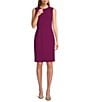Investments Scuba Crepe Sleeveless Sheath Dress, Color:Phlox Purple - Image 1