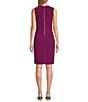 Investments Scuba Crepe Sleeveless Sheath Dress, Color:Phlox Purple - Image 2
