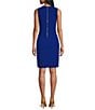 Investments Scuba Crepe Sleeveless Sheath Dress, Color:Regatta Blue - Image 2