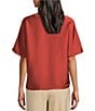 Investments Short Sleeve Crew Neck Satin Tee - Image 6
