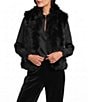 Investments Sleeveless Snap Front Faux Fur Vest - Image 1