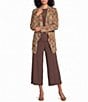 Investments Soft Separates Black/Pinecone Painted Paisley Print Long Sleeve Open Front Jacket - Image 3