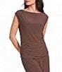 Investments Soft Separates Crew Neck Ruched Sleeveless Top - Image 1