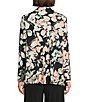 Investments Soft Separates Floral Jade Print Long Sleeve Open Front Jacket & Wide Leg Pull-On Crop Pants - Image 4